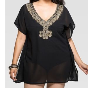 AshleyStewart Embellished Swim cover-up 18/20